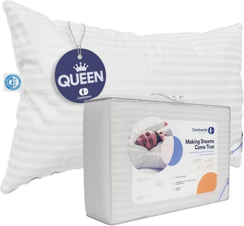 Miniatura 13 de Continental Bedding Almohada de Plumón de Ganso Serenity Plumón Blanco Húngaro 700 Fill Power Funda de Algodón Damasco 400TC Fabricado