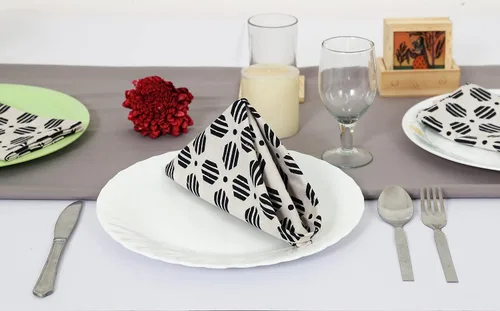 Miniatura 4 de Taran Juego de 12 servilletas de algodón con estampado de flores, 18 x 18 pulgadas, 100 % naturales, reutilizables, para cenas, eventos, bodas