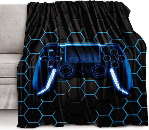 Miniatura 10 de lirs Bedding - Manta de juegos de 60 x 50 pulgadas súper suave, forro polar, regalo para sofá para niños, adolescentes, videojuegos (MT-A01, 60 x 50)