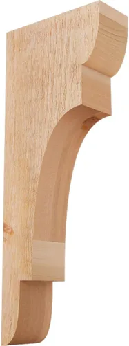 Miniatura 111 de Ekena Millwork COR04X12X12NEB00RWR 4 pulgadas de ancho x 12 pulgadas de profundidad x 12 pulgadas de alto New Brighton Rough Sawn Corbel, cedro rojo