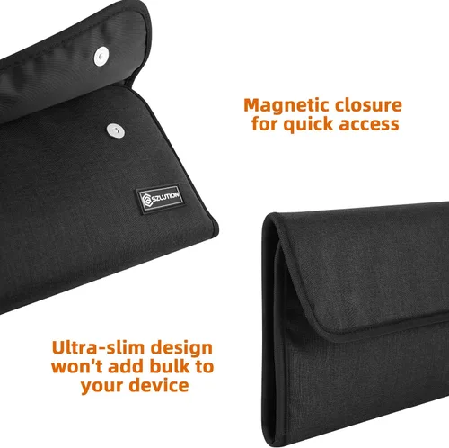 Miniatura 6 de Funda de viaje para accesorios de Apple, compatible con teclado mágico, trackpad, mouse - Funda (negro)