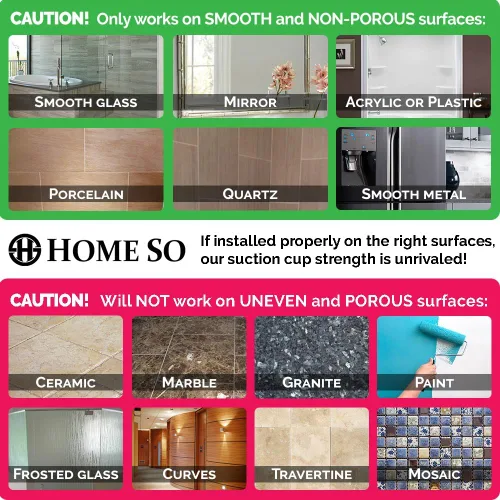 Miniatura 6 de HOME SO Ganchos con ventosa para toallas de ducha y baño, paquete de 1 – Ganchos de ventosa para colgar toallas, batas y abrigos – azulejos, puerta