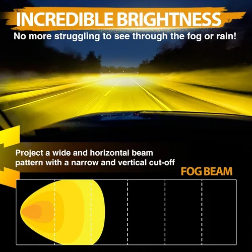 Miniatura 4 de Luces antiniebla amarillas SAE de 3 pulgadas con cubos, luces LED aprobadas por DOT, luces de conducción todoterreno, barra de luz ámbar legal