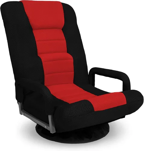 Miniatura 18 de Best Choice Products Silla Giratoria para Juegos de 360 Grados Silla de Piso Multiusos Mecedora para TV, Lectura, Jugar Videojuegos con Soporte