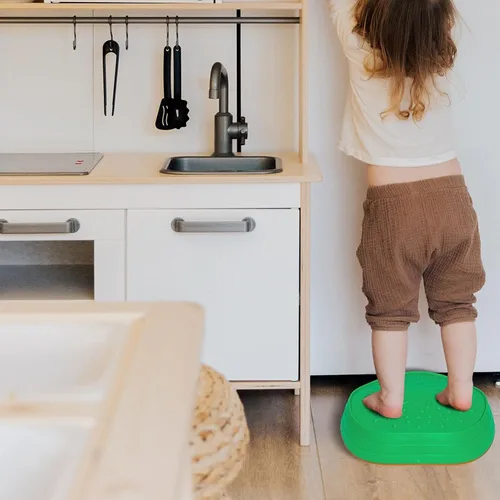 Miniatura 8 de makarci Stepping Stones para niños, 5 piedras de equilibrio de plástico antideslizantes, equipo de juego sensorial que promueve las habilidades