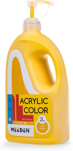Miniatura 10 de MEEDEN Pintura acrílica azul cerúleo con tapa de bomba, 1/2 galón (2 litros/67.6 onzas), cuerpo suave, no tóxico, color rico en pigmentos, perfecta