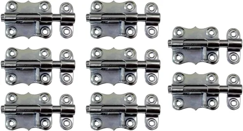 Miniatura 10 de QCAA Deco Perno de barril deslizante de acero duradero, 2 pulgadas, revestimiento negro, paquete de 4, fabricado en Taiwán Recubierto negro (2")