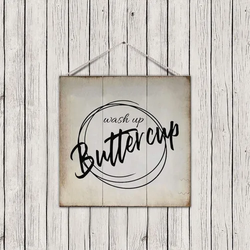 Miniatura 3 de Funny Bathroom Pallet Sign Plaque Wash Up Butter Cup Rural Wood Family Sign Board Country Bathroom Wall Hanging Decor for Toilet Restroom Bathroom