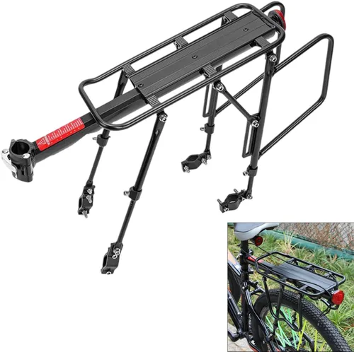 Miniatura 2 de Aleación de aluminio Bicicletas de montaña Asiento trasero Portaequipajes Rack Ciclismo Bicicletas Cargo Rack Bastidores de asiento trasero