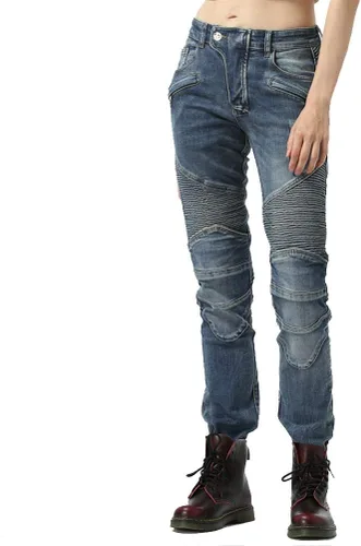 Miniatura 5 de Pantalones de motociclista para mujer con rodilleras y rodilleras