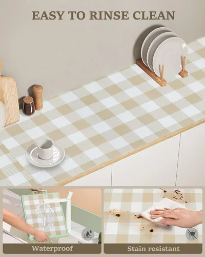 Miniatura 5 de Revestimiento de estante para armarios de cocina, forros de cajones no adhesivos antideslizantes de agarre fuerte, papel grueso para estantes