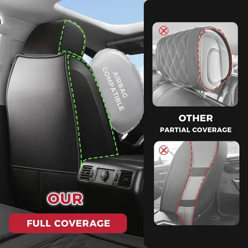 Miniatura 3 de FREESOO Juego completo de fundas de asiento Tundra 2014-2021, aptas para Toyota Tundra Crewmax Cab, fundas de asiento de camión personalizadas