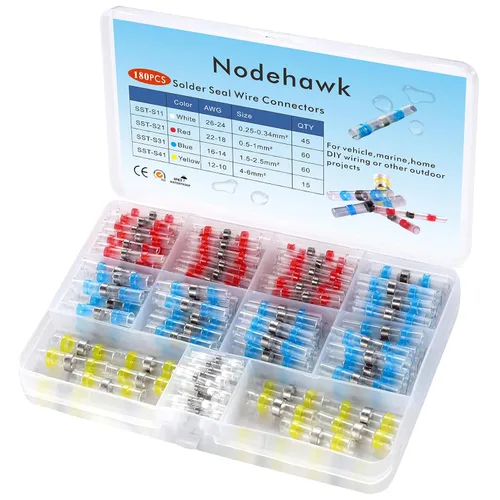Miniatura 11 de Kit de conectores a tope de soldadura termorretráctil, 120 unidades, terminales de cable eléctrico aislados impermeables, conectores de cable