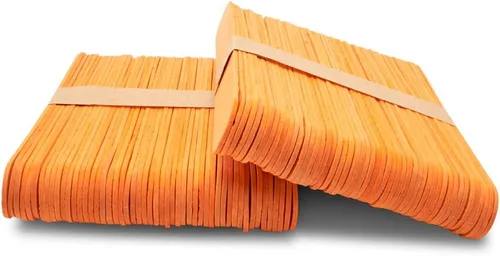 Miniatura 11 de Paquete de 200 palitos amarillos para manualidades, palitos de cera y depresores de lengua de Acción de Gracias, de 6 pulgadas, paquete de 200