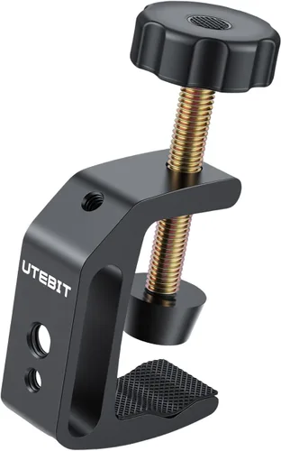 Miniatura 2 de UTEBIT Abrazadera universal en C para soporte de montaje de escritorio, abrazadera en C de escritorio de 3.7"-5.7", abrazadera de soporte