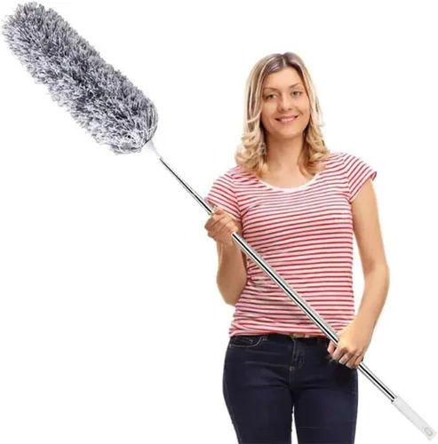 Miniatura 9 de DELUX Plumero de microfibra con 7 plumeros, reutilizables, flexibles, lavables, con poste de extensión extra largo de 100 pulgadas para limpiar