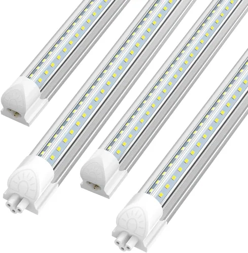 Miniatura 8 de SHOPLED Luz LED de tienda de 8 pies, 100 W, 15000 lúmenes, 5000 K, luz blanca, en forma de V, tubo LED T8, luces LED de tienda de 8 pies