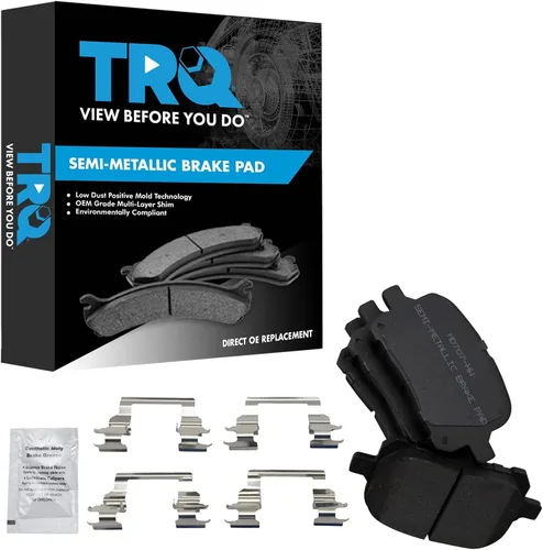 Miniatura 76 de TRQ Pastillas de freno delanteras semi metálicas compatibles con Ford Expedition 2018-2021 F-150 2018-2020 Lincoln Navigator 2018-2022