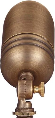 Miniatura 5 de VOLT Fat Boy - Foco de exterior de latón de 12 V (bronce) para iluminación de paisaje de bajo voltaje de patio, césped, jardín, árboles y casa
