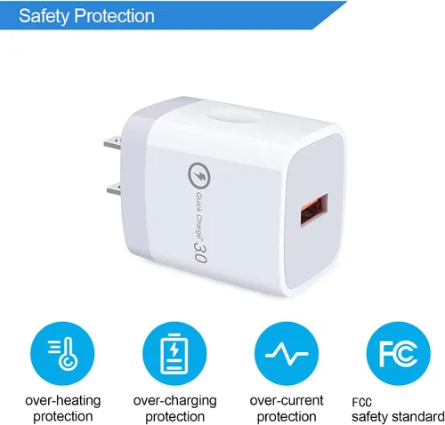 Miniatura 5 de Cargador rápido 3.0 de carga rápida para LG Stylo 4/5/6, LG G5 G6 G7 G8 G8X V20 V30 V40 V50 ThinQ, LG Velvet 5G Wing K51 K61 K71 K92 W41