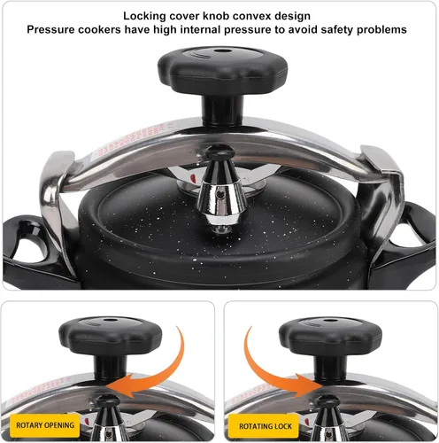 Miniatura 4 de Olla a presión de aluminio, olla a presión a prueba de explosiones para el hogar, olla a presión de gran capacidad para estufa de gas cocina