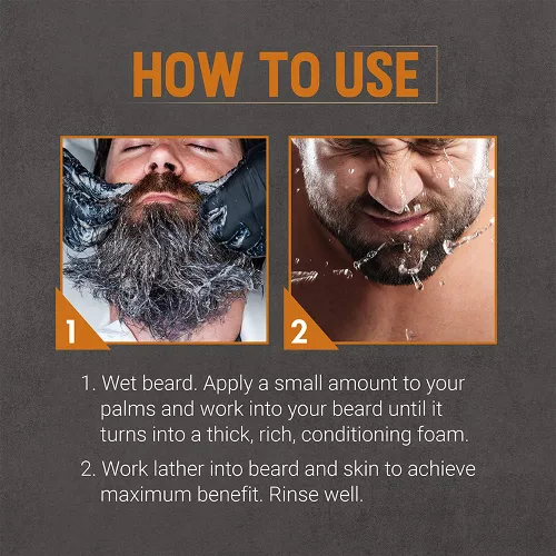 Miniatura 6 de Woody's Jabón de barba para hombres – Lavado y acondicionador de barba, limpia el cabello y la piel facial, aroma a aloe vera y manzanilla, 6.3