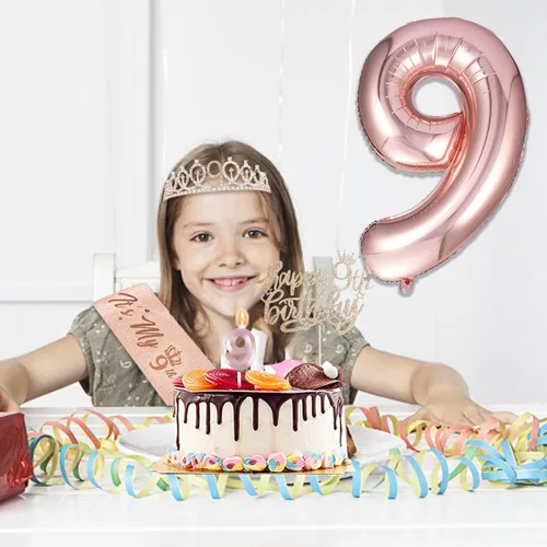Miniatura 102 de Decoraciones de cumpleaños de 30 años para ella, banda y corona de cumpleaños de 30 años, adorno para pastel de cumpleaños y velas, tarjeta