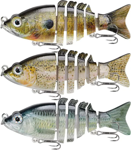 Miniatura 10 de GOTOUR Fishing Lures for Freshwater or Saltwater, Easy to Use for Family Fishing Beginner and Pros, Most Lifelike Jointed Swimbait，Slow Sinking Bass