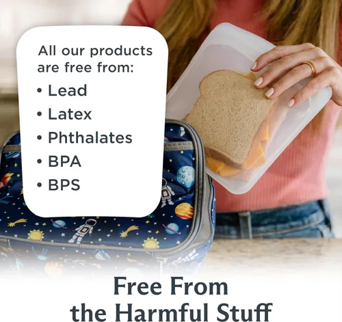 Miniatura 5 de Bolsas reutilizables de almacenamiento de alimentos Stasher de silicona premium, paquete de 4, transparentes, bolsas de almacenamiento de alimentos