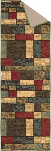 Miniatura 7 de Ottomanson Alfombra de pasillo de 20 x 53 pulgadas, antideslizante, fácil de limpiar, alfombra de lavandería, duradera y apta para mascotas