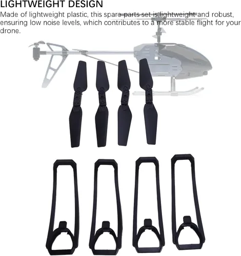 Miniatura 8 de Cuadricóptero plegable piezas de repuesto para E88 E99 K3 E100, 4 hélices+4 fundas protectoras+1 cable de carga+1 destornillador