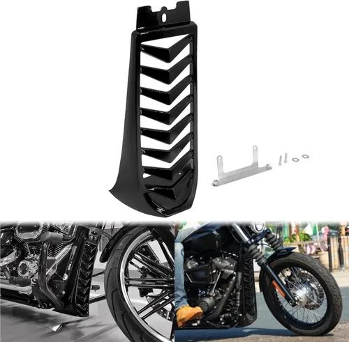 Miniatura 8 de Carenado Delantero de Barbilla Alerón Cubierta Inferior del Radiador de Motocicleta Compatible con Harley Softail Street Bob Fat Bob Breakout FXBB