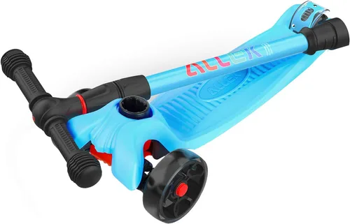 Miniatura 7 de Allek - Kick Scooter B02. Patinete Lean 'N Glide con ruedas de poliuretano extra anchas y luz LED, 4 alturas ajustables para niños de 3 a 12 años