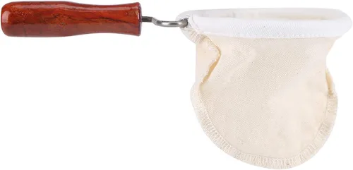 Miniatura 8 de Coladores de filtro de café de tela, calcetín de café, reutilizable, lavable, tela de franela hecha a mano, colador de gotero de café con mango