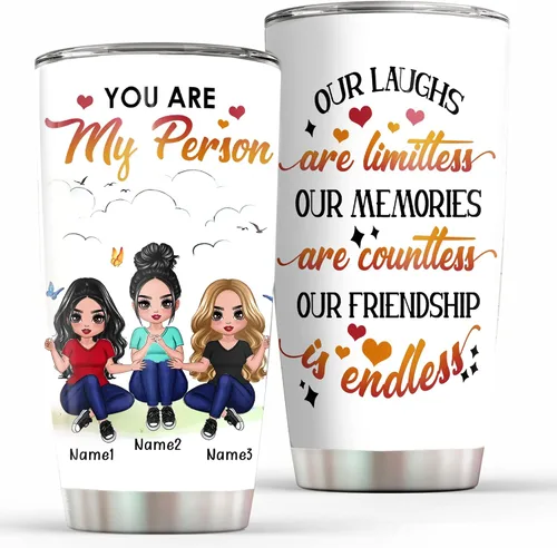 Miniatura 14 de Vaso personalizado con texto en inglés "Some Girls Are Just Born With The Beach", regalo para mejores amigas, hermanas, mejores amigas de una mujer