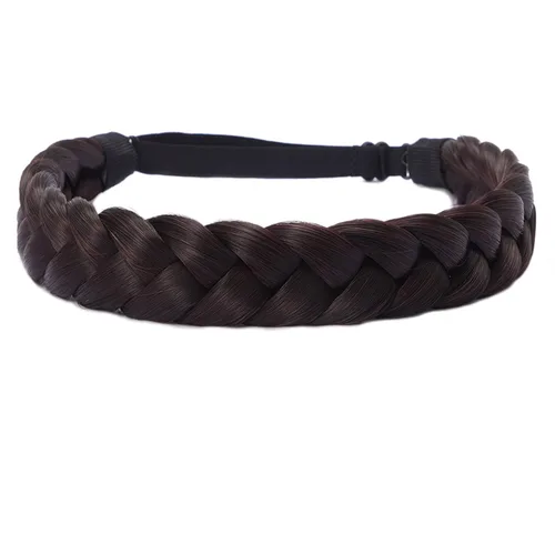 Diadema trenzada para mujer, 3 hebras, sintéticas, trenzadas, diademas elásticas para el cabello, accesorios para el cabello a la moda