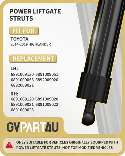 Miniatura 2 de Puntales eléctricos para puerta trasera Toyota Highlander 2014-2019, actuador eléctrico de elevación de escotilla trasera, soporte de choque