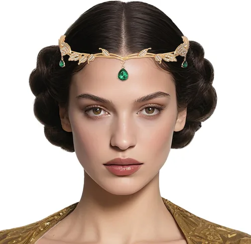 Miniatura 10 de Babeyond Mujeres, bodas, dama de honor, tiara, vidrio austríaco, banda con caja de regalo