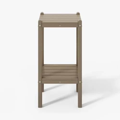 Miniatura 53 de WestinTrends Ashore - Mesa auxiliar Adirondack moderna para patio al aire libre, madera envejecida Roble (Weathered Wood)