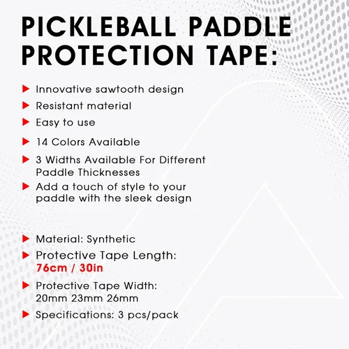 Miniatura 25 de PICKLETECH Cinta de protección de pala de pickleball – Protector de borde de cabeza de paleta – Cinta de protección de borde de raqueta ajuste gris