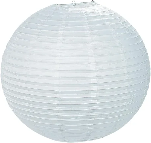 Fun Express - Faroles de papel blanco jumbo de 30 pulgadas | Large Hanging Lantern, Bridal Shower Decorations, Wedding Reception Ceiling Decor,
