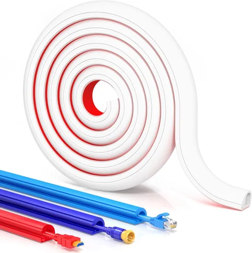 Miniatura 10 de Ocultador de cable de pared, oculto de cable flexible, ocultador de alambre de silicona autoadhesivo Aplicable a televisores para el hogar