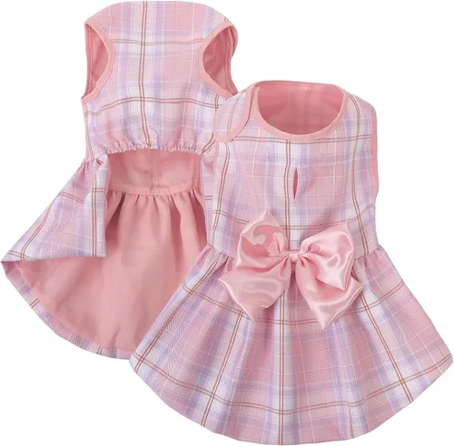 Miniatura 14 de ASENKU Vestido para Perro Vestido de Boda para Mascotas Princesa de Encaje Cachorro Traje de Fiesta de Cumpleaños Ropa Formal para Hembra para Azul