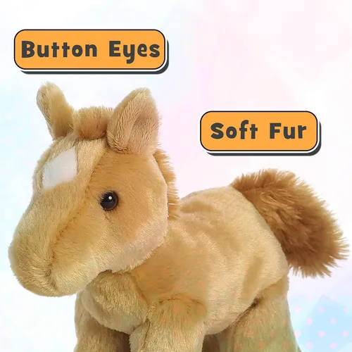 Miniatura 2 de Aurora Paint - Caballo de peluche y prancer Red Roan Horse Mini Flopsie de 8 pulgadas