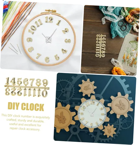 Miniatura 9 de 5 juegos de reloj de placa de número digital reloj de pared digital número romano pared números de cuarzo decorativo bricolaje decoración árabe