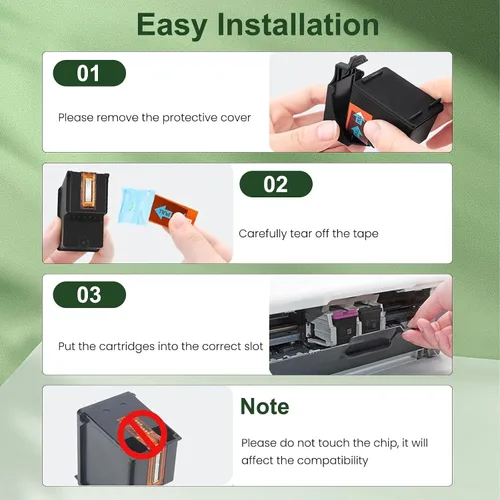 Miniatura 6 de Paquete combinado de cartuchos de tinta 94/95 de repuesto para HP Ink 94 95 C8765WN C8766WN compatible con impresora HP Deskjet 460 5740 6540