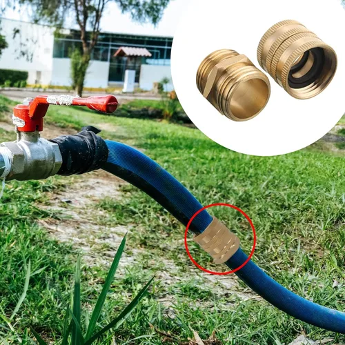Miniatura 7 de Hourleey Adaptador de manguera de jardín, conectores de manguera de latón macizo de 3/4 pulgadas, adaptadores macho a macho, hembra a hembra