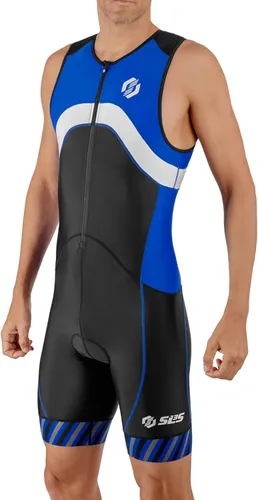 Miniatura 13 de SLS3 Traje de Triatlón para Hombre - Trisuit Premium para Hombre - Kit de Triatlón sin Mangas, de Secado Rápido con Bolsillo Grande en la Espalda