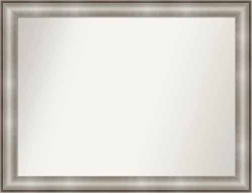 Miniatura 363 de Amanti Art Espejo de baño plateado para sobre fregadero, 28 x 47 pulgadas, espejo rectangular de plata imperial, marco de madera tradicional de gran