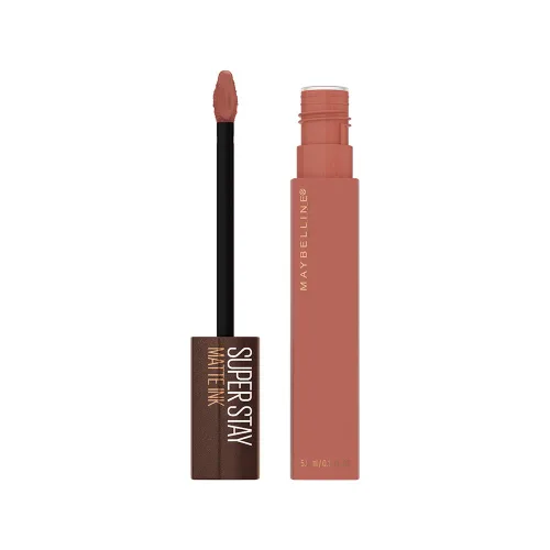 Miniatura 13 de Maybelline Super Stay Matte Ink Barra de Labios Líquida Maquillaje, Color de Alto Impacto de Larga Duración, Hasta 16H de Uso, Amazonian, Marrón 70